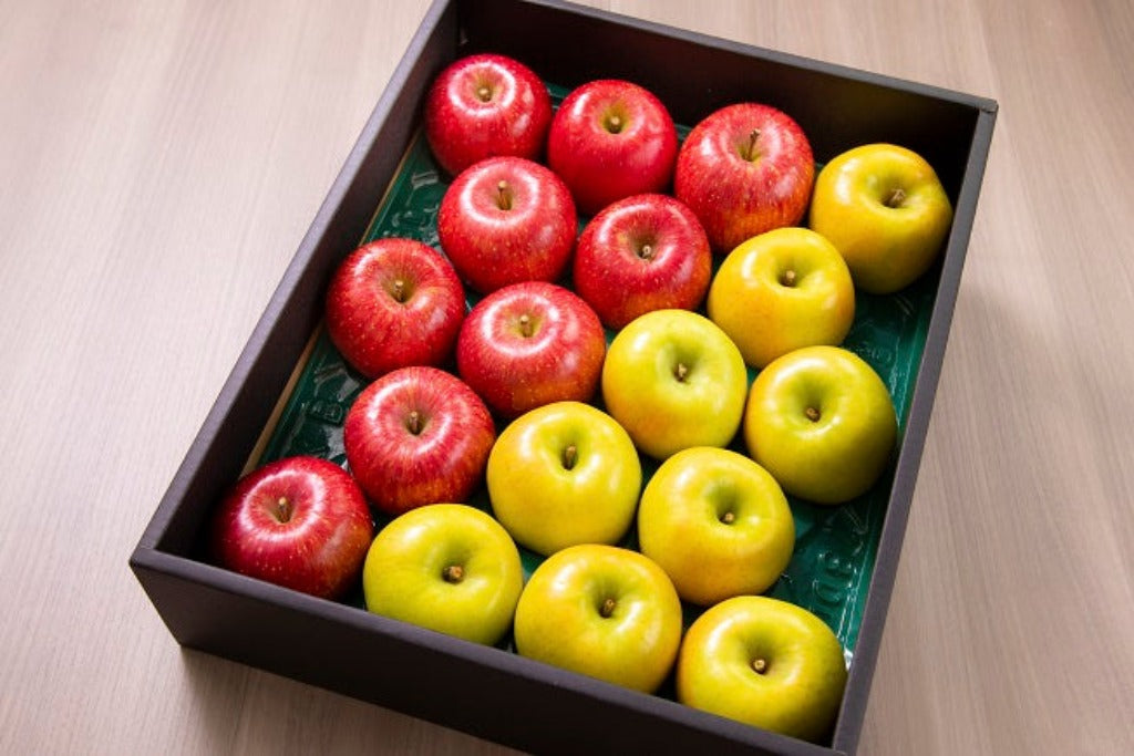 りんご2色詰め合わせセット【赤9個・黄9個】